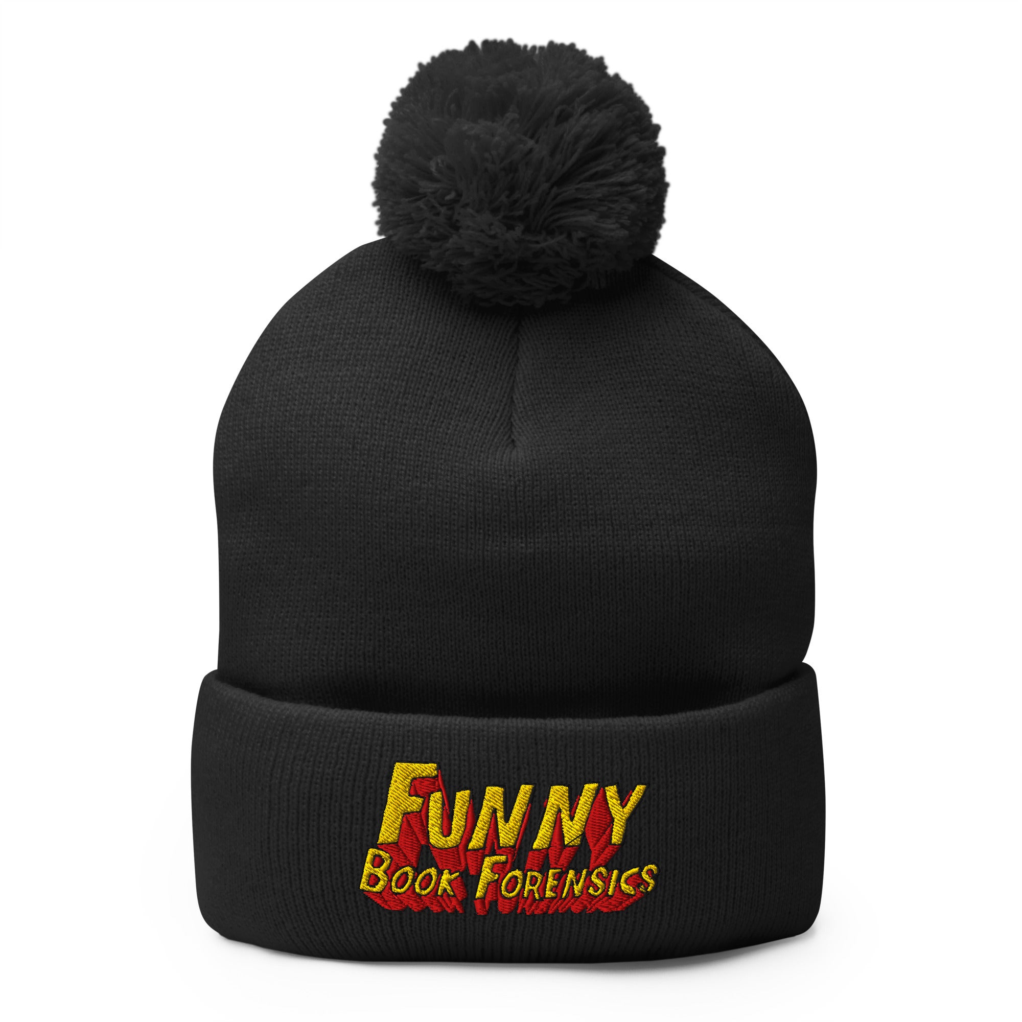 Funny Book Forensics Pom Pom Beanie